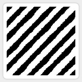 Diagonal Black Stripe Repeat Pattern Sticker